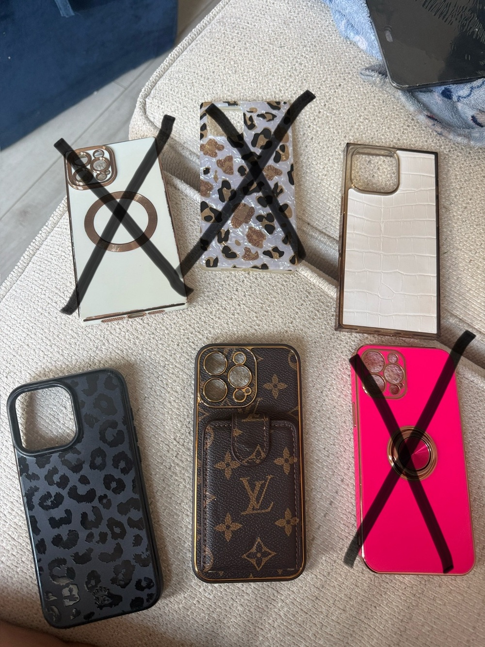 Louis Vuitton Brown Monogram Leather Phone Case with Card Pocket and others